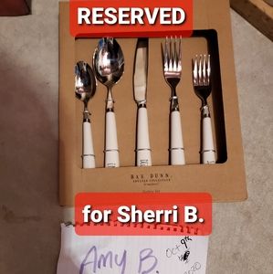 RESERVED:  RD Silverware Sets (Four white 5 piece)